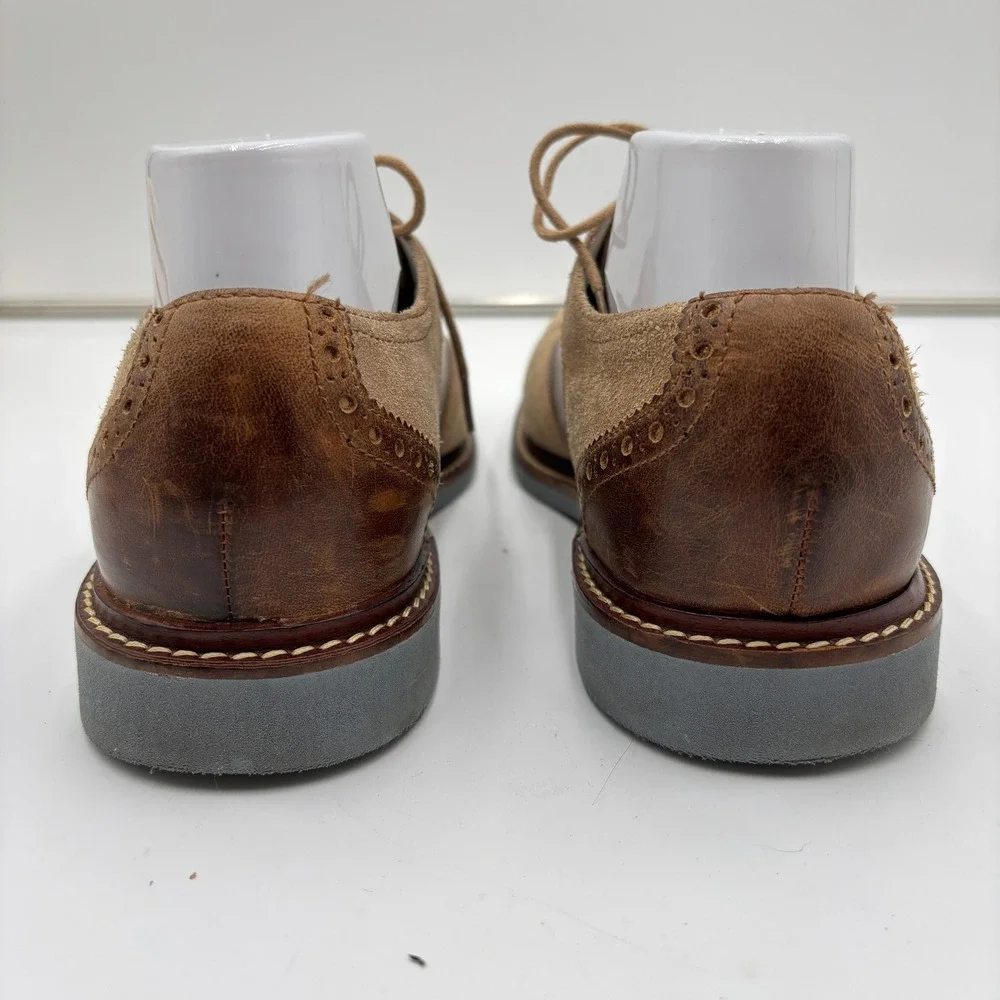 Cole‎ Haan Brown Suede Cap Toe Oxfords Mens 10 NikeAir
